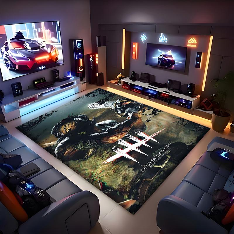 Dead Daylight Polyester Carpet, Soft Indoor Mat for Office Chair, Living Room, Computer Desk - Decorative Home Office Rug Design