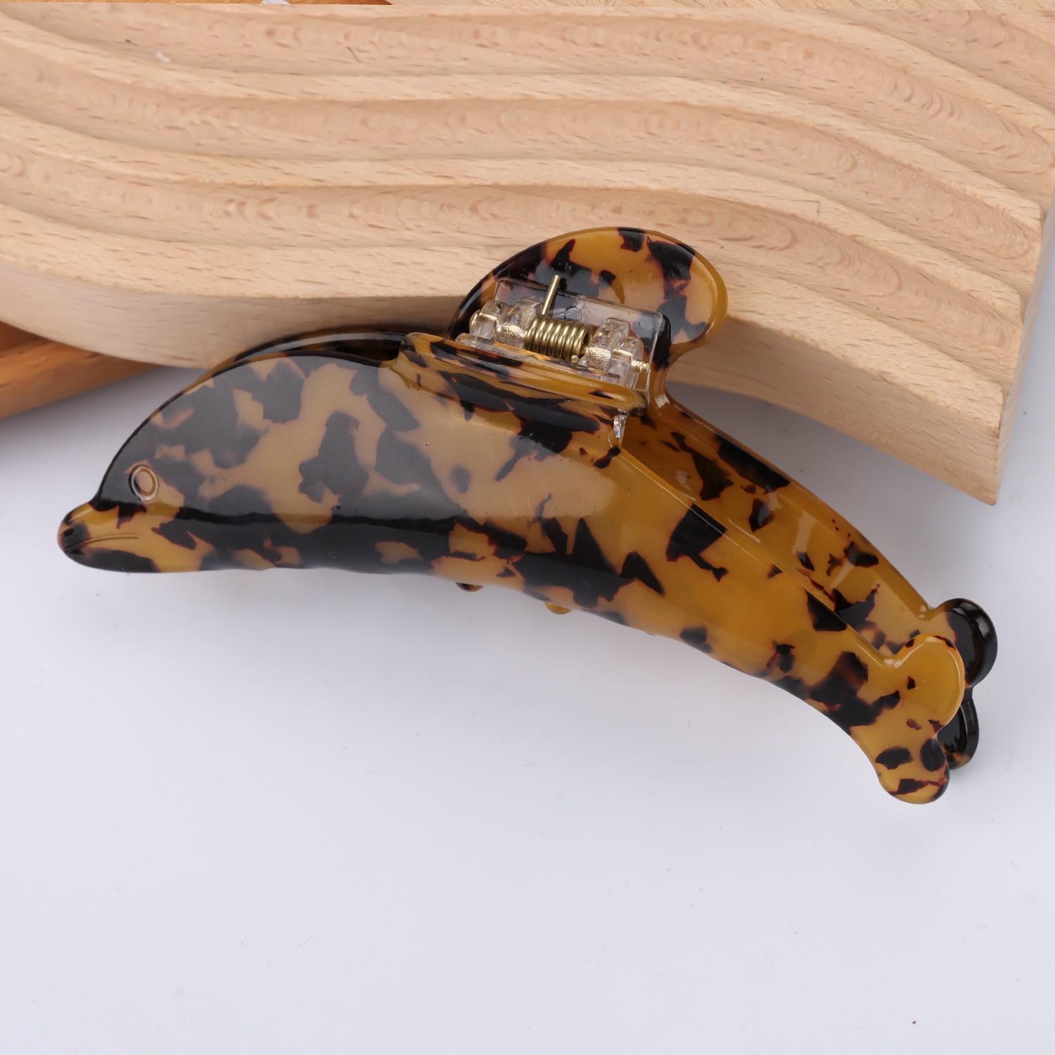 

ПВХ заколка-краб для волос в форме дельфина - Женский аксессуар для прически «акула»