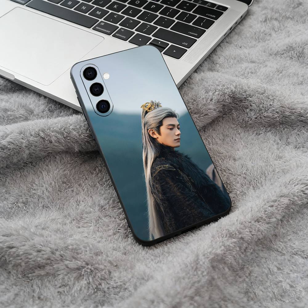 Chasing Jade - Sui Yuanhuai Black Soft Silicone Phone Case for Samsung Galaxy A73, A71, A72, A70, A53, A52, A51