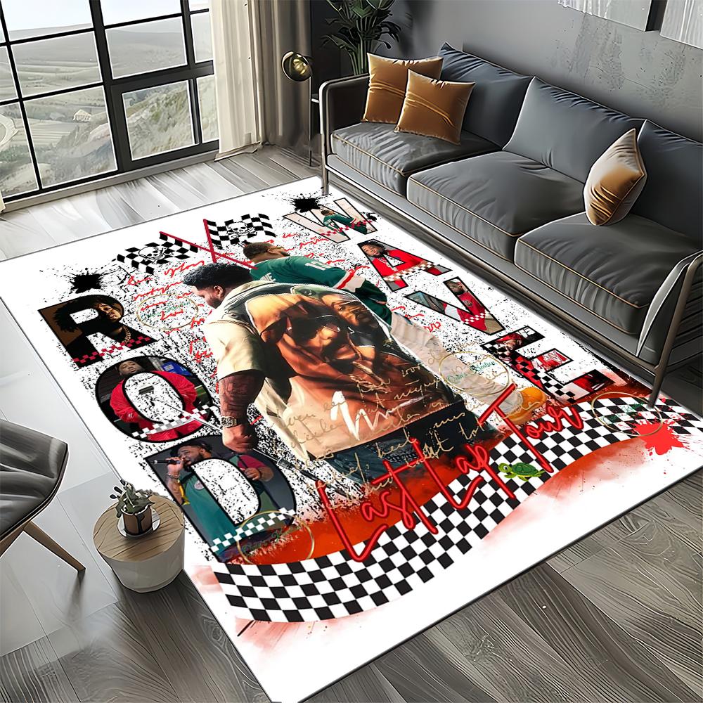 3D Printing Rod Wave Rapper Area Rug,Carpet Rug for Home Living Room Bedroom Sofa Doormat Decor,kids Play Non-slip Floor Mat