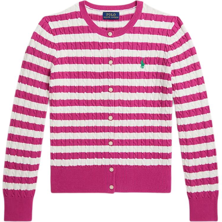 Свитер Polo Ralph Lauren Ss26 Хлопок Вязаный В полоску Косами Детский Детский свитер 313A95813-002 L