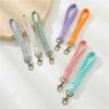Soft Cotton Rope Keychain Boho Handmade Wristlet Bracelet Key Chain Long Weaving Wrist Lanyard Car Key Holder for Women Gift