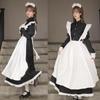 FULINE Maid Outfit with Long Skirt and British Style Cosplay Size for School Festivals Women's Apron, Costume, Black, S,