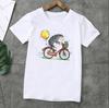 Unisex Summer Tshirt Cute Hedgehog Animal Cartoon Print Short Sleeve Kids Top Fashion Boys Girls Clothes