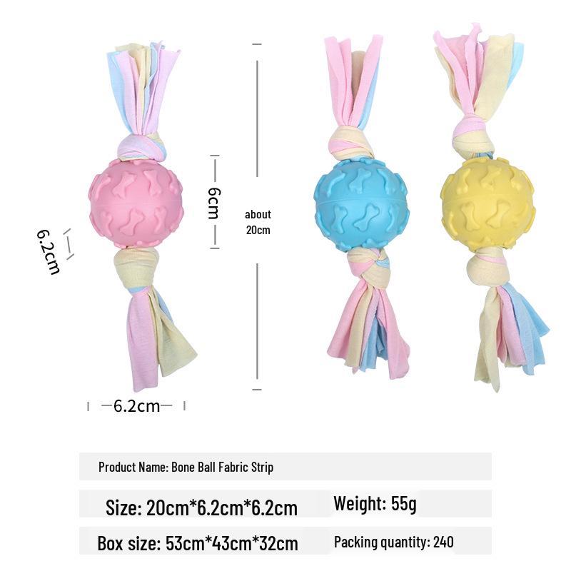 Durable Cotton Rope Knot Dog Toy - Bite-Resistant, Indestructible Molar Ball for Puppies