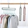 3pcs 9-hole Space Saving Hanger 360 Rotating Magic Hanger Multi-function Folding Magic Hanger Wardrobe Drying Clothes Clothes