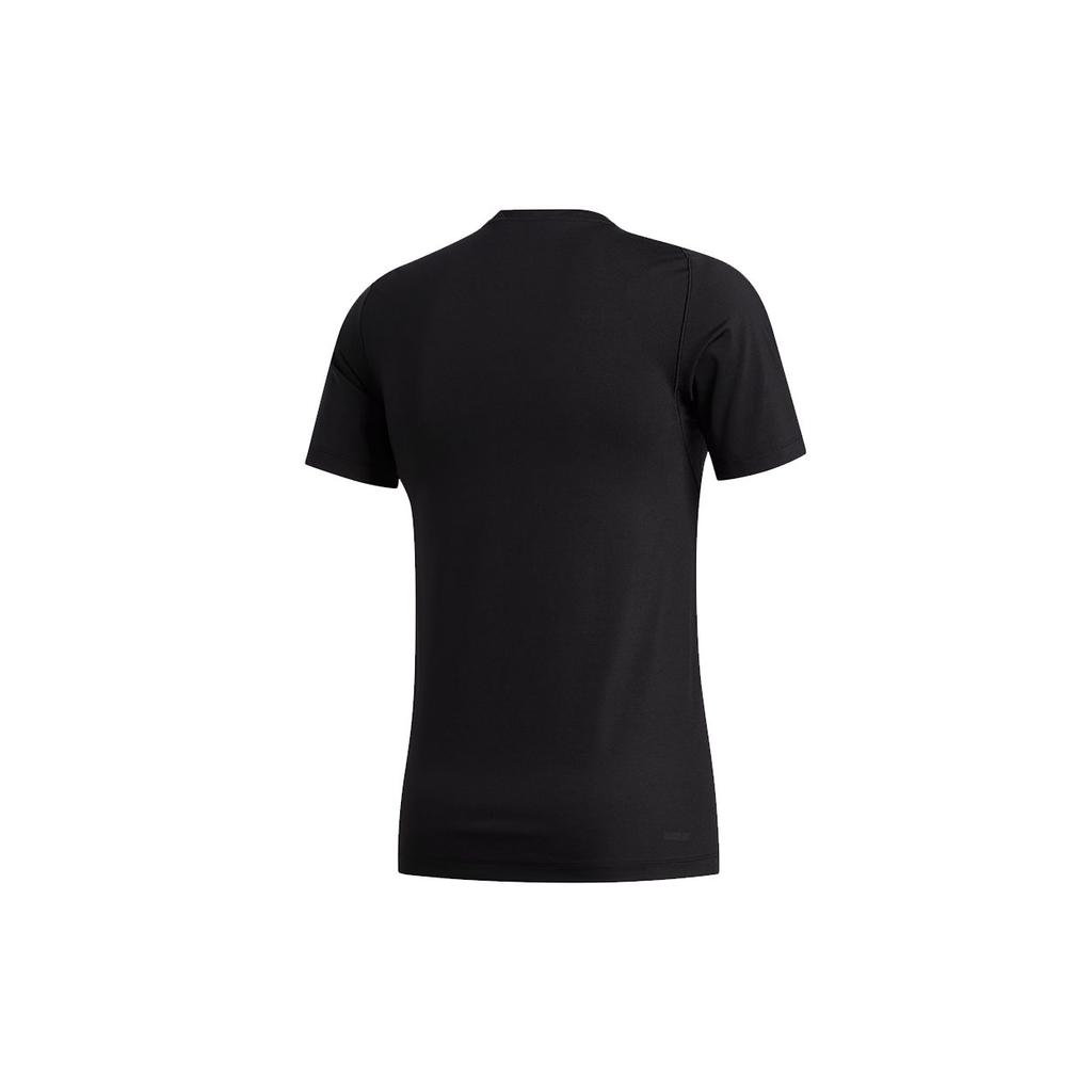 adidas T Shirts Men's Black Crew Neck Moderate Straight Fit FJ6146