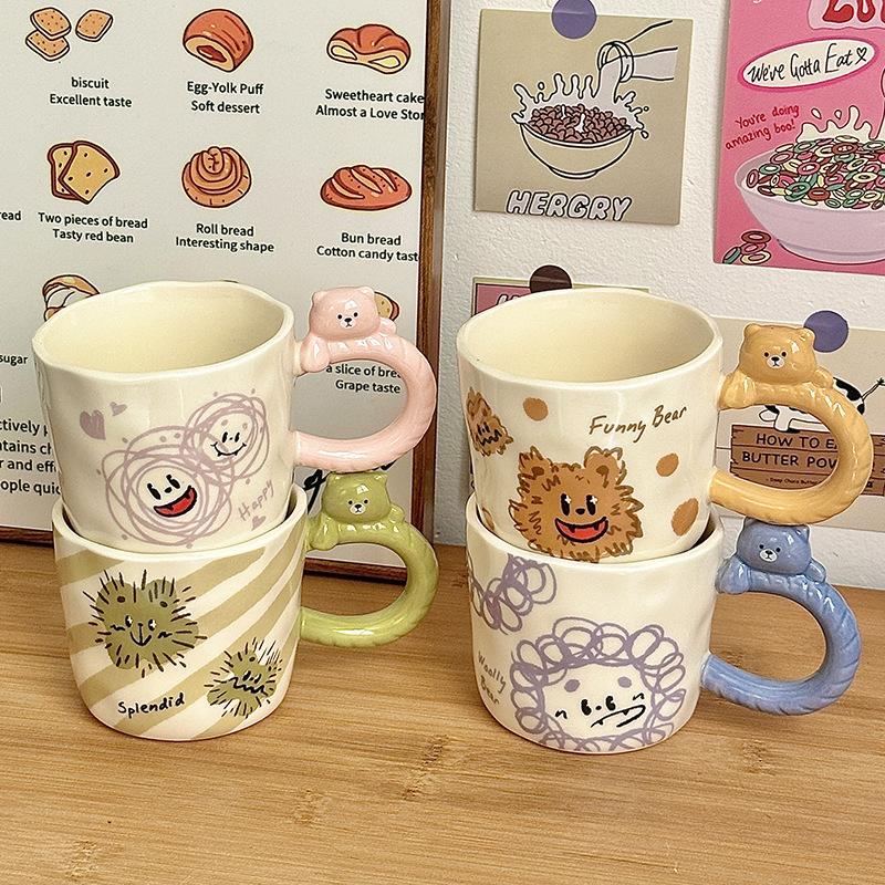 High Value Cup Girls Office Birthday Gift Mug Souvenir Ceramic Cup Couple Coffee Cup Household