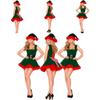 Elegantes grünes Weihnachtsbaumkleid für Weihnachtsfeiern im Prinzessinnen-Thema und Cosplay