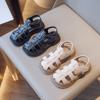 Children Beach Shoes Hollowed-out Breathable Kids Sandals T-strap 2025 Summer New Boys Girls Princess Shoes Soild Color