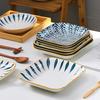 Japanese-style Square Deep Plates Ceramic Dinner Plate Creative Sushi Dishes Household Tableware Platos De Cena