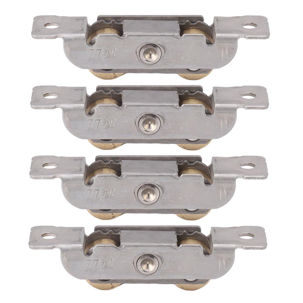 4 шт. Нержавеющая сталь Оконные Ролики Медные Шариковые Колеса С Винтами Скользящий Роликовый Узел Сверхпрочный 8mm