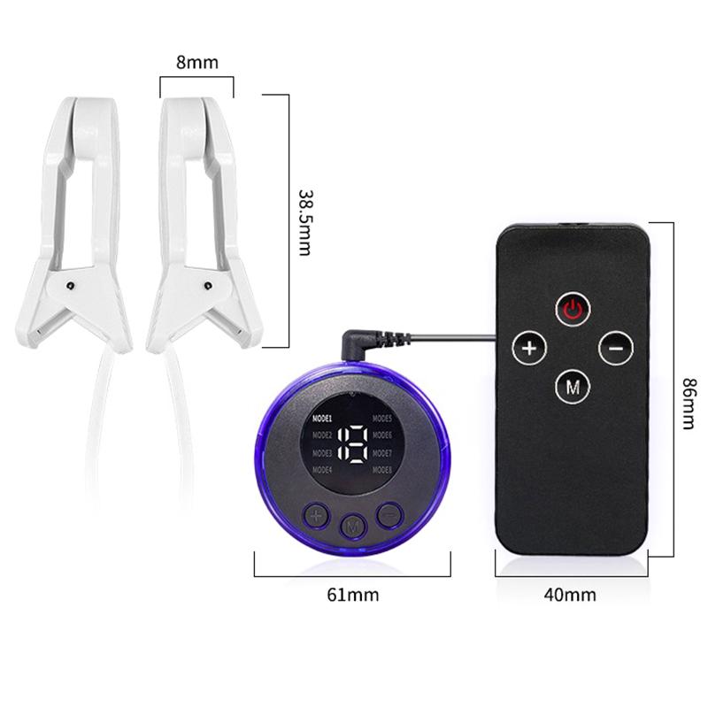 Electric Shock Nipple Clamps Breast Massager Stimulator Toys Bondage Clitoris Labia Clamp Slave Sex Toys Women Adult Games