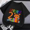 Sprunki Boys Girls 1-9 Years Old Birthday T-shirt Incredibox Cotton Kids Clothes Cute Cartoon Game Graphic Print Tops Party Gift