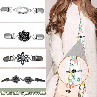 Europäische & Amerikanische Florale Anti-Expositions-Pullover-Schal-Brosche-Schnalle