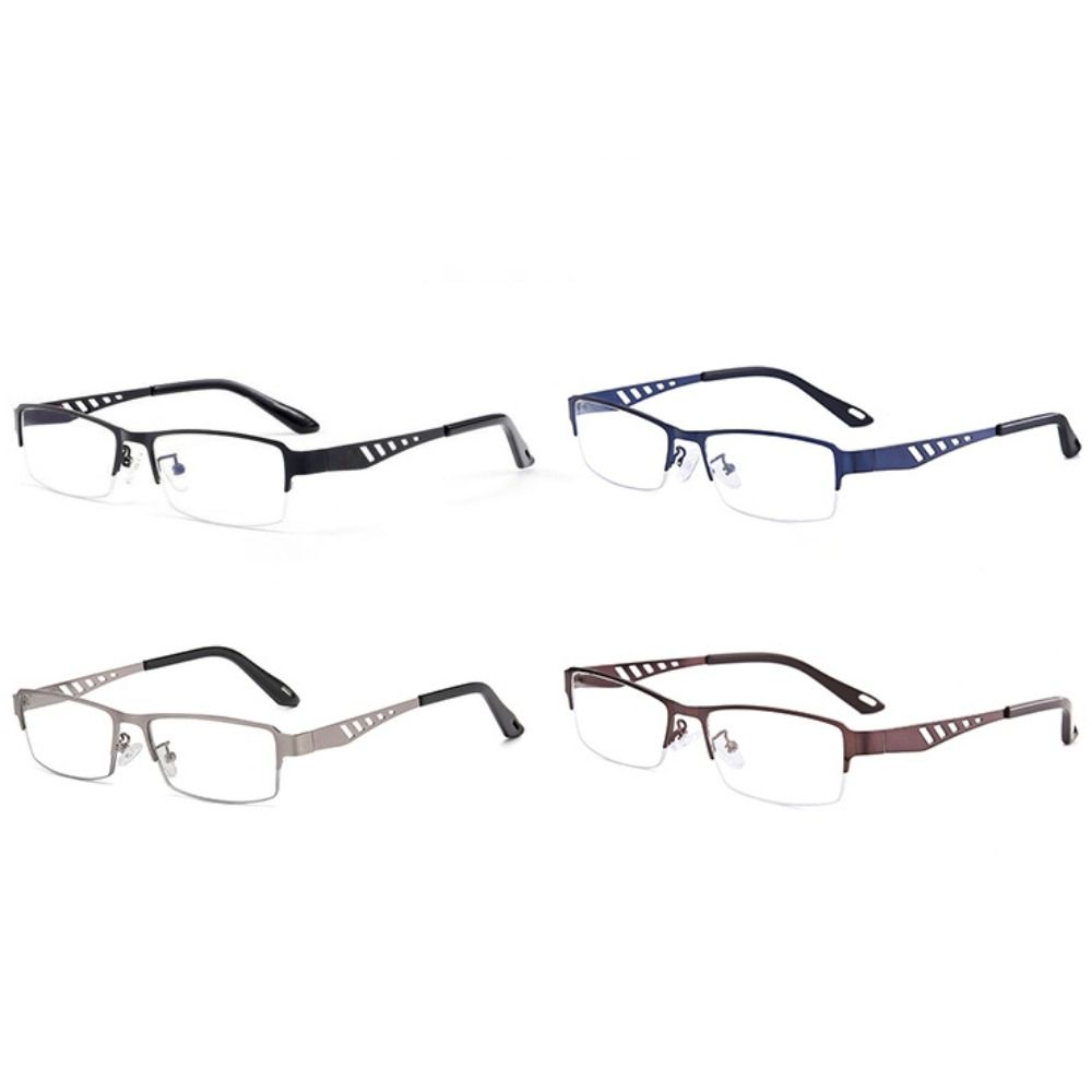 Metal Frame Photochromic Reading Glasses Rectangular Shape Photochromic Lenses Metal-Frame Eyewear Vintage Style