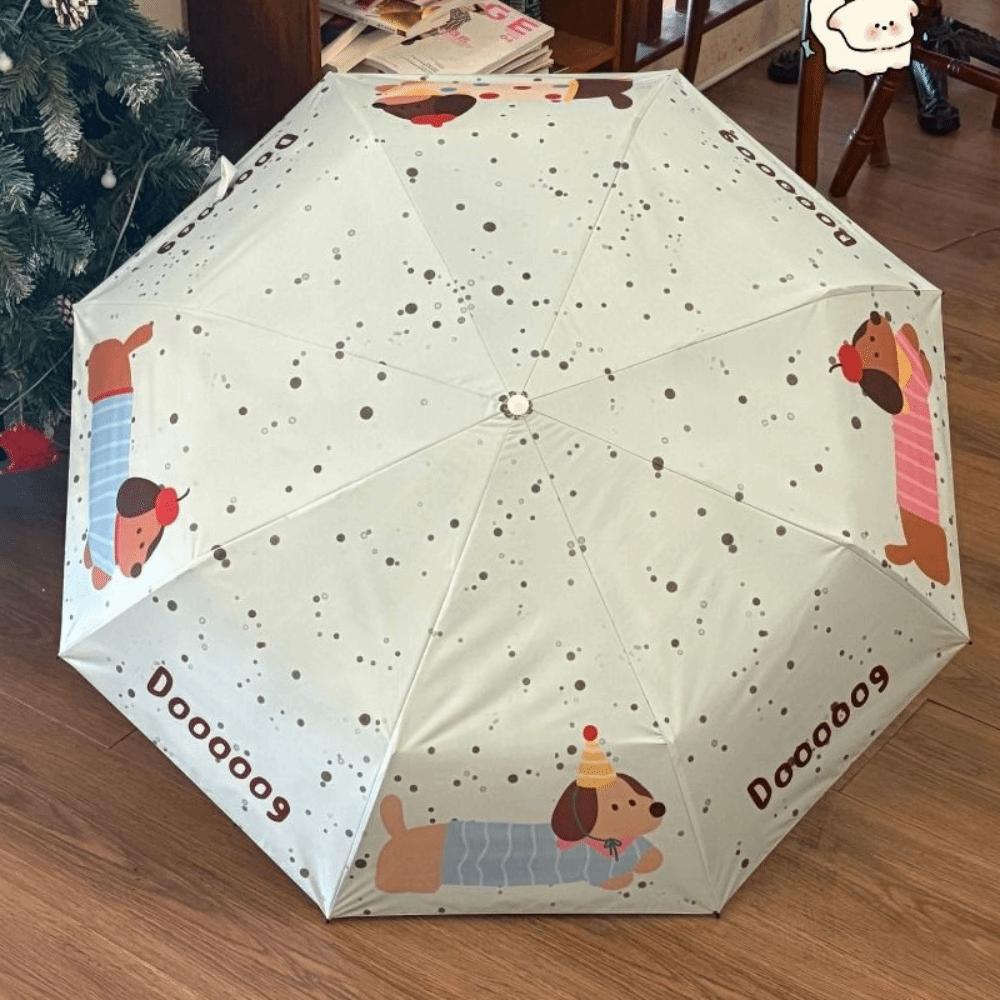 

Мультяшный мультяшный зонт-автомат с рисунком таксы, зонт для путешествий на открытом воздухе, лето Style 1