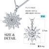 [Long Way] Women's Necklace, Snow Pendant, Sterling Silver 925 & Zirconia, Perfect Gift for Celebrations, Mother's Day, Birthdays, Anniversaries