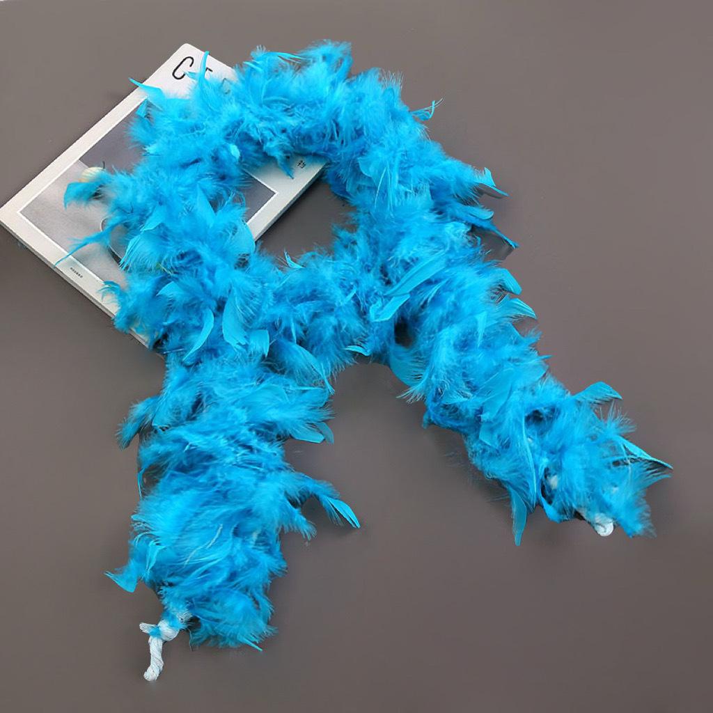 

Red Turkey Feather Boa 2 Meters 30g Soft Fluffy Natural Feathers for DIY Wedding Party Clothing Costume Decoration Feather 2meter&1Pcs