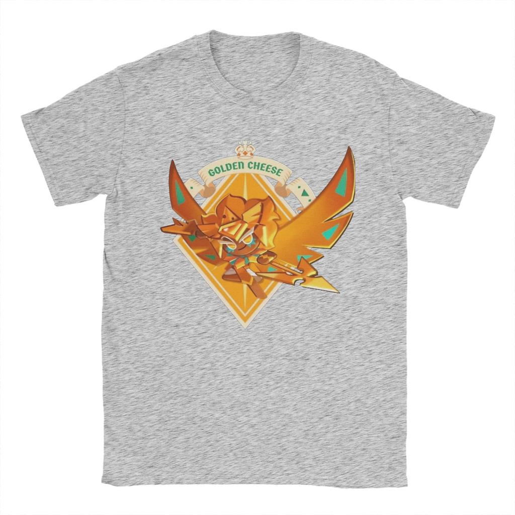 Casual Golden Cheese T-Shirt Men Round Neck Short Sleeve Tops Cookie Run Kingdom Cotton Summer TopsTops
