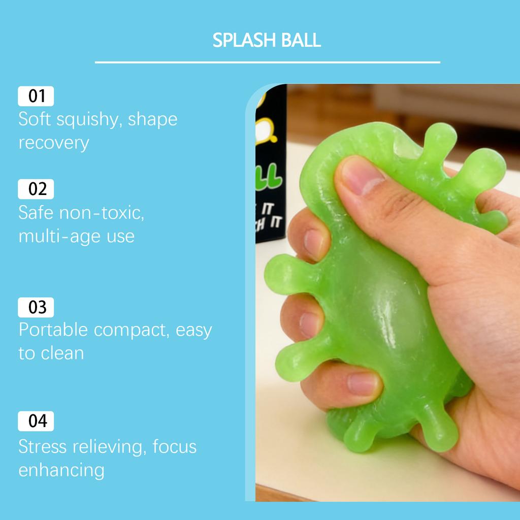 Plastic Pinching Ball Stress Relief Tool Maltose Decompression Toy Pressure Relief Ball Soft Skin Friendly Durable Party Gift