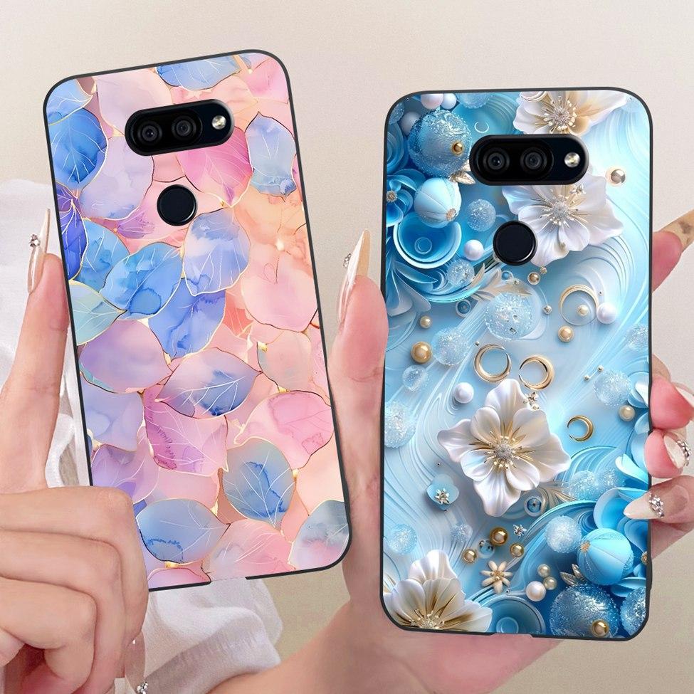 Hülle Für LG K40S 2019 Cover Ästhetisch Niedliche Katze Mode Lustig Bemalt Silikon Handyhülle LMX430HM
