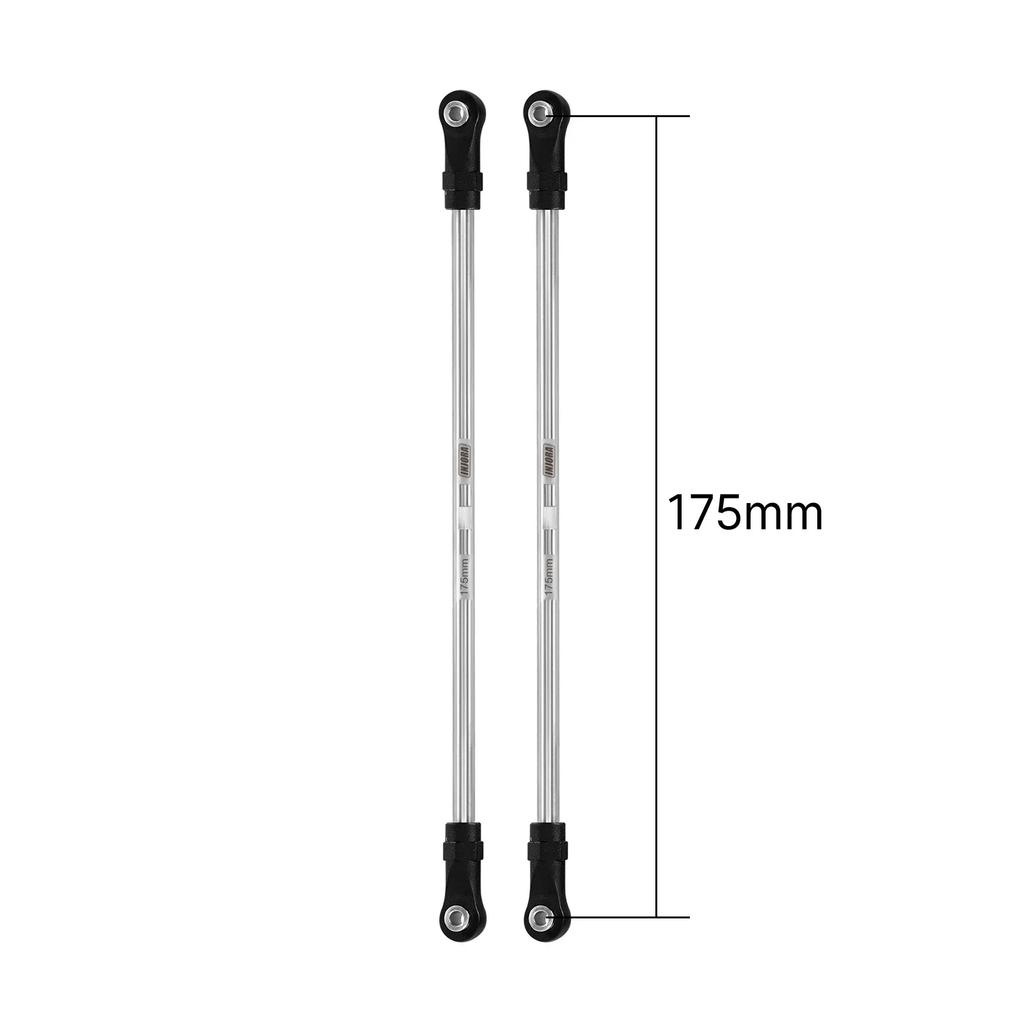 Injora Stainless Steel Builders Links With Rod Ends For 110 Rc Crawler Car