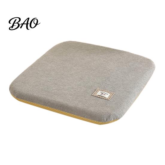Comfortable Memory Foam Pad Chair Pad, Dining Cushion with Ties, Anti-slip Bottom, Washable Office Cover, Soft Thick Warm Seat for Autumn Winter Teddy