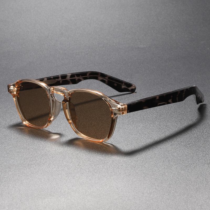 Classic Retro Sunglasses for Men and ForWomen Ultra Light TR90 Rectangular Frame Outdoor Travel UV Protection Sunglasses