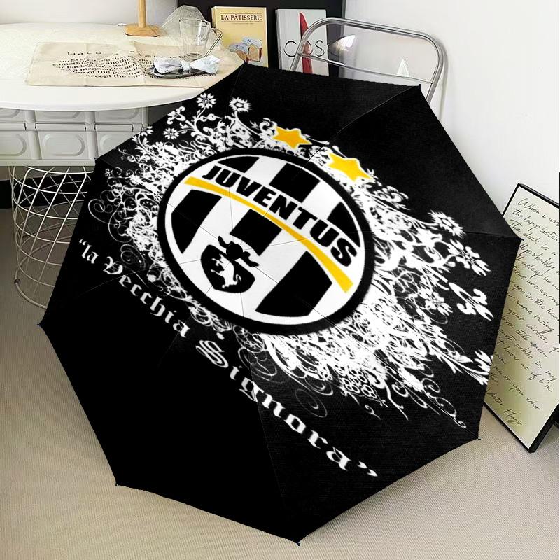1PC Juventus Football Club Printed Umbrella Folding umbrella, automatic umbrella 8-Frame for Travel, camping Fan gifts Christmas Gifts
