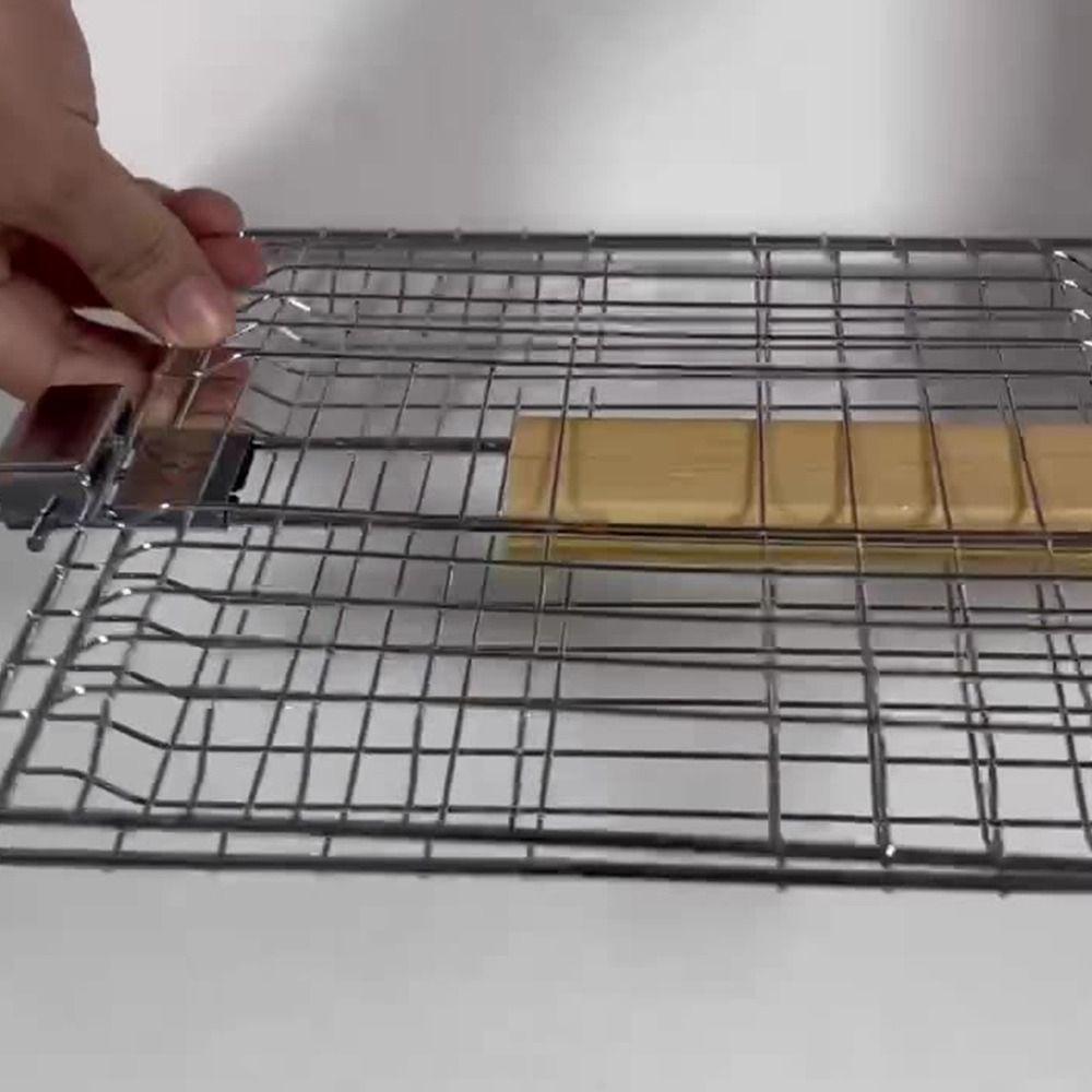 Easy To Clean Portable BBQ Net With Handle BBQ Grilling Basket Durable Grill Basket  Grilled Fish