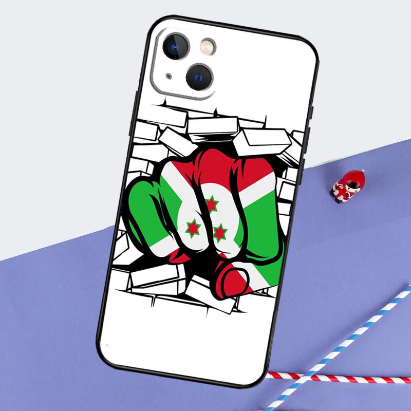 Burundi Flagge Handyhülle Für iPhone 16 Pro 15 Pro 11 12 13 14 Pro Max Mini XR 16e 15 16 Plus Hülle Schale