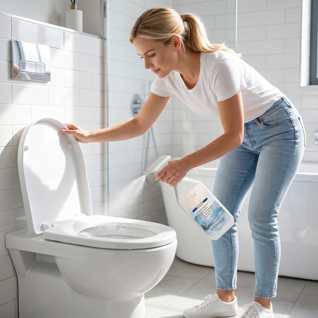 Čistič do koupelny ve spreji 100 ml Pěnový sprej na více povrchů pro obklady, sklo, nerezovou ocel, akryl a přírodní kámen Odstraňuje skvrny a nečistoty