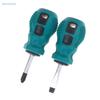 2Pcs Screwdriver Set  Slotted & Phillips Head with Non-Slip Ergonomic Grip for Home Repair, DIY Projects & Toolbox