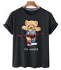 T-shirt Divertente con Stampa Orso Donna Moda Cartone Animato Harajuku Casual T-shirt Femminile Estiva Manica Corta Top T-shirt Unisex Maglietta Unisex