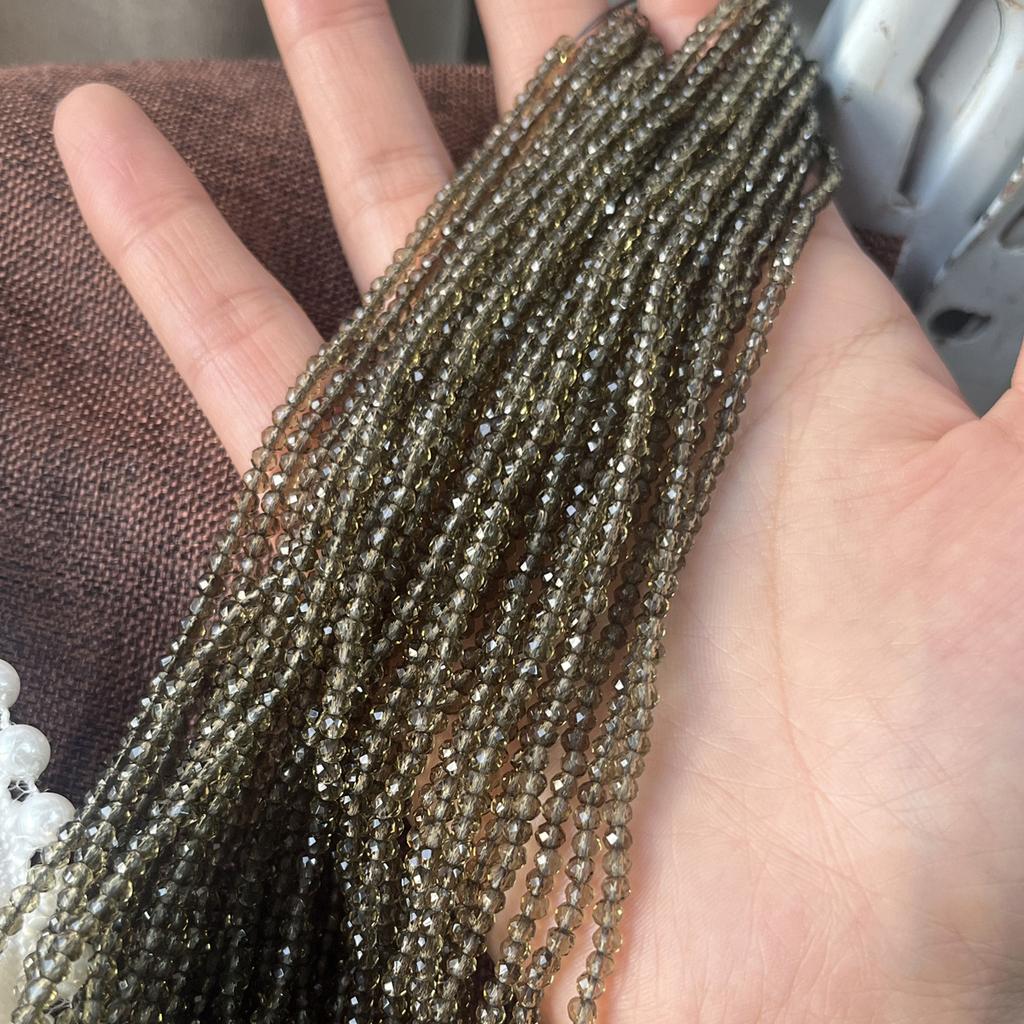 5pc 2/3mm Glass Spinel Beads Full Color Range Round Faceted Semi-Finished Beads for Jewellery Making DIY Necklace Bracelet