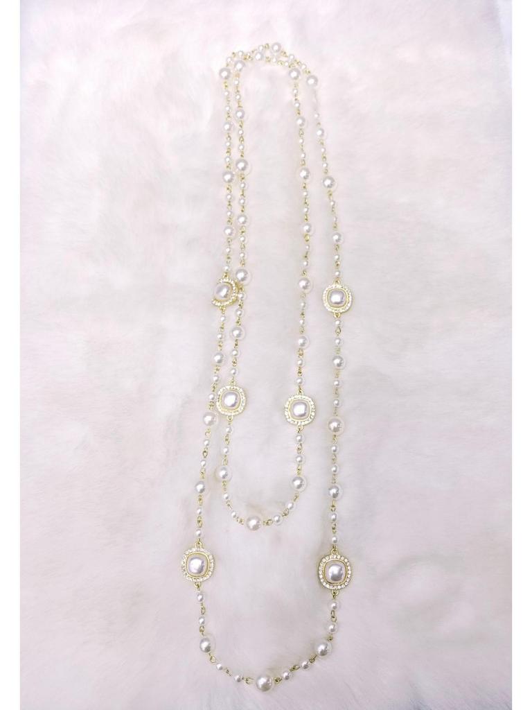 Korean Pearl Necklace: Luxurious Long Sweater Chain for Autumn/Winter