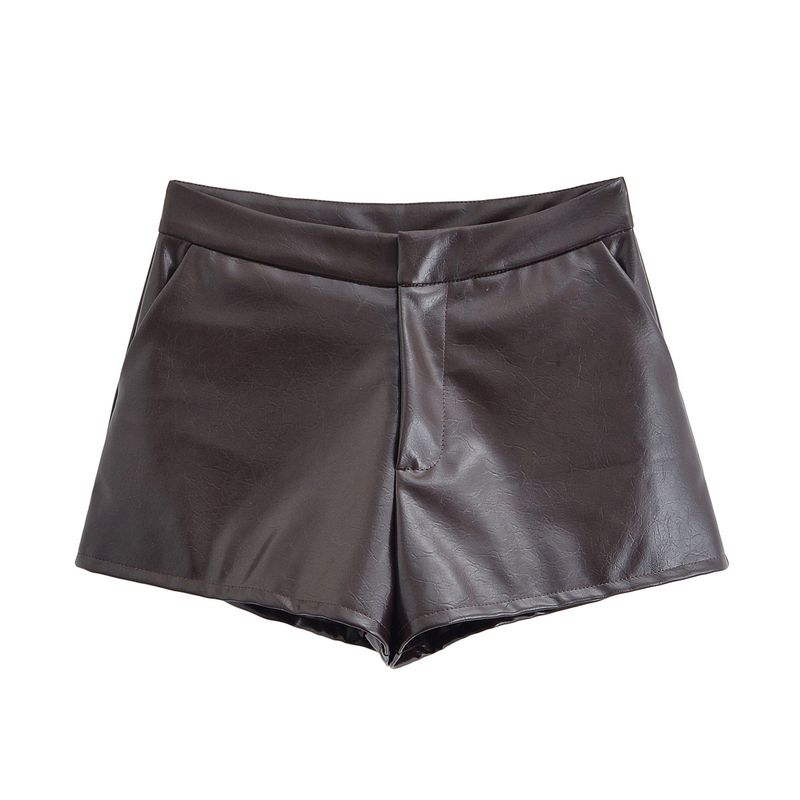 

Kaslead Новая женская одежда Западный стиль Мода Винно-красный Крутой мальчик Кожаные шорты 4391520 Burgundy L