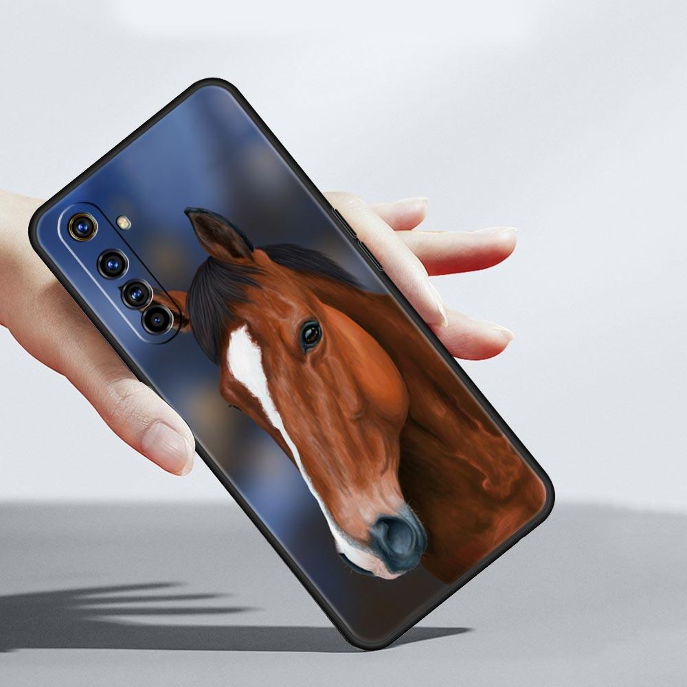Animal Horse Soft TPU For Realme 13 12 11 10 9 Pro Plus GT3 GT2 C21 C25 C35 C53 C55 C67 Pro 5G Phone Case Cover Fundas Capas Bag