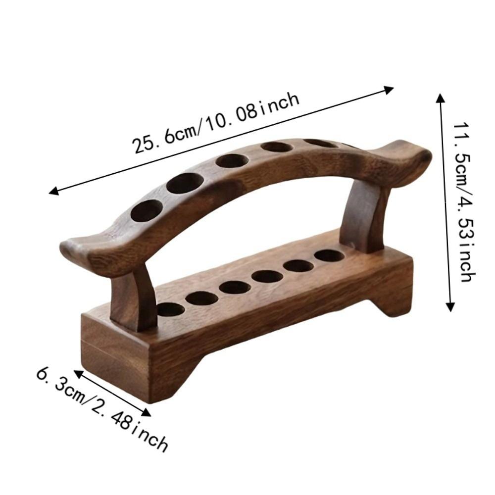 Simple Wooden Pen Holder Multifunction Tea Tools Storage Rack Desk Organizer Office Supplies