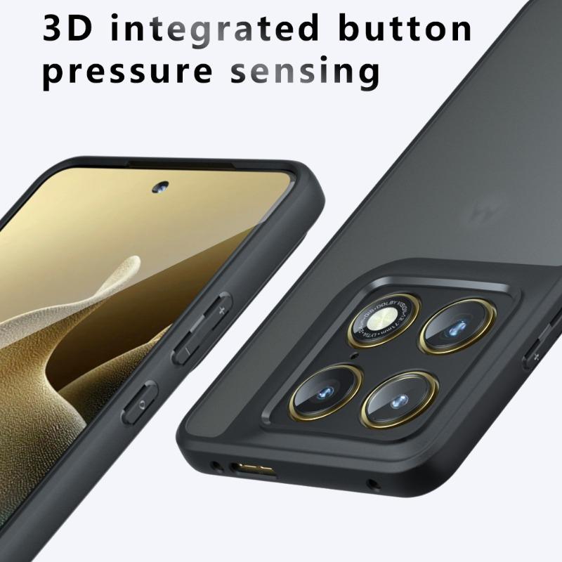 Acrylic Shockproof Case For Motorola Edge 70Pro 70 Fusion + Plus PC+TPU Matte Transparent Phone Cover For Moto Edge 70 Pro Shell
