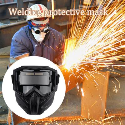 Huvudmonterad Professionell Automatisk Svetsmask Goggles Skyddande Ljus Hjälm Utrustning Filt I1P6