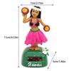 SolarHula-Mädchen Armaturenbrett-Dekorationen Hawaiianisches tanzendes Wackelkopftier Spielzeug Automatisches schwingendes Hula-Puppe Auto-Schmuck Auto-Innenraum
