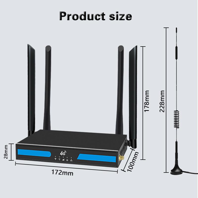 Outdoor 4G Wireless Router with SMA Antenna for SIM Card and WiFi Sharing In Russia.
