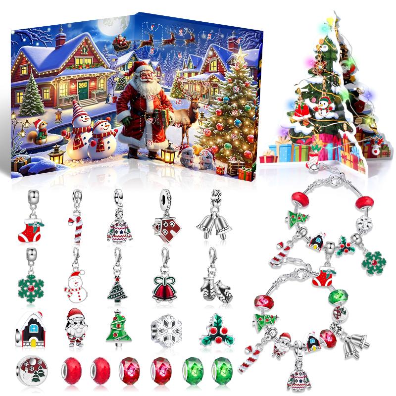 Christmas Children  Bracelet 24 Day Countdown Advent Calendar  Year Party Gift Box Decoration Festival Gifts Blind Box