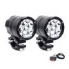 6 Chips Additional LED Headlights For Motorcycle High/Low/Strobe Long Range Lights Moto Fog Light Auxiliary Motocross Spotlight