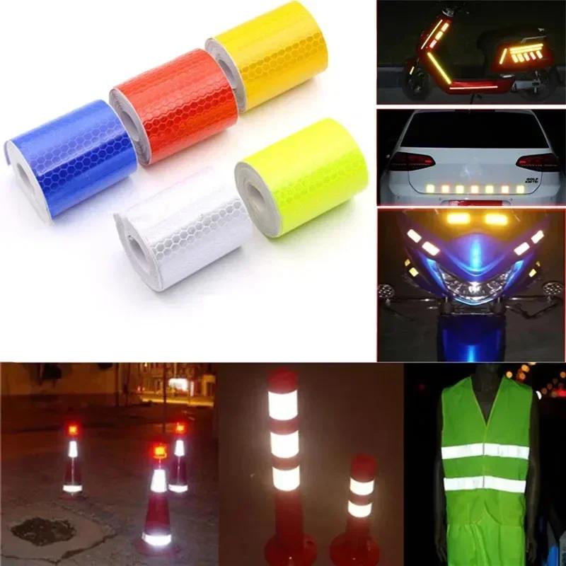 5cm*100CM Car reflective tape body sticker high visibility safety warning tape trailer waterproof helmet bicycle sticker