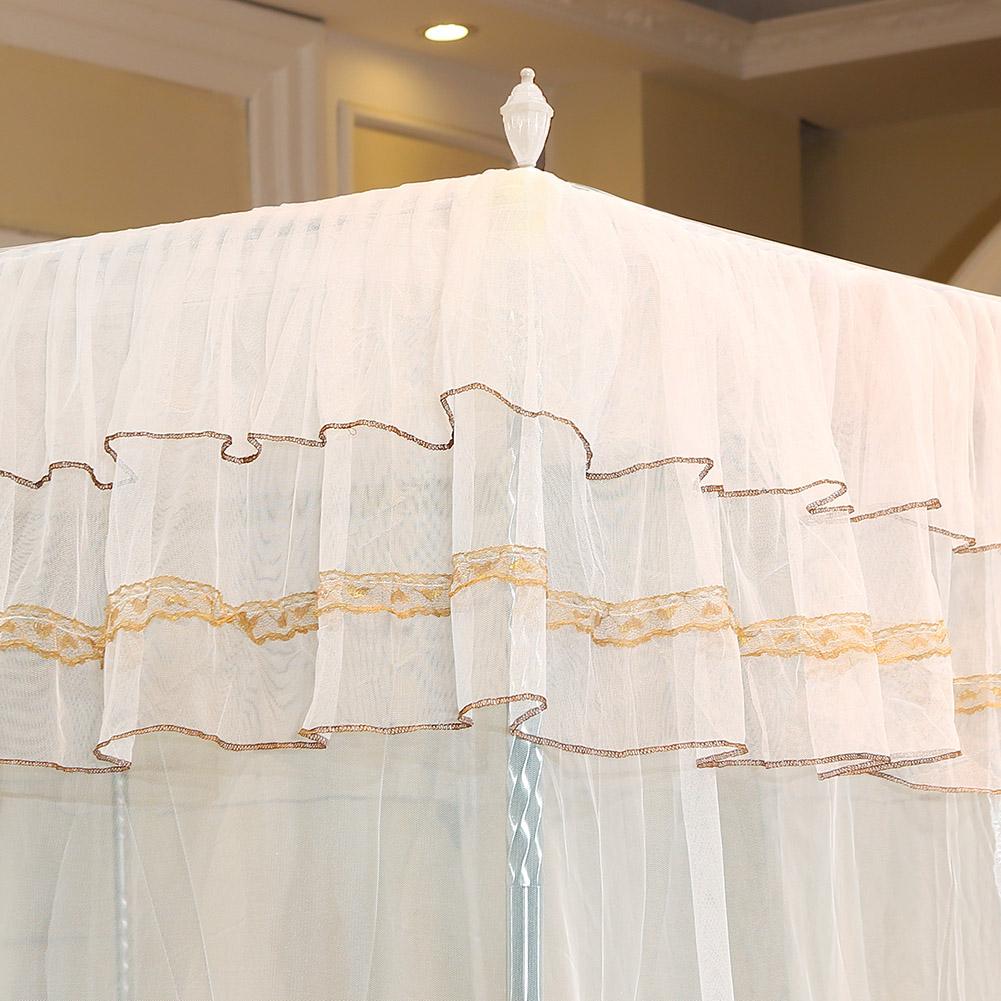 Luxury Princess Four Corner Post Bed Curtain Canopy Netting Mosquito Net Bedding