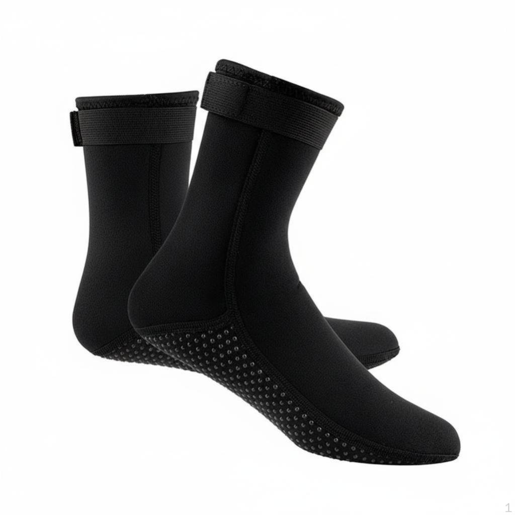 Diving Socks, 3mm Neoprene, AntiSlip, Winter aquatic activities XXS Black