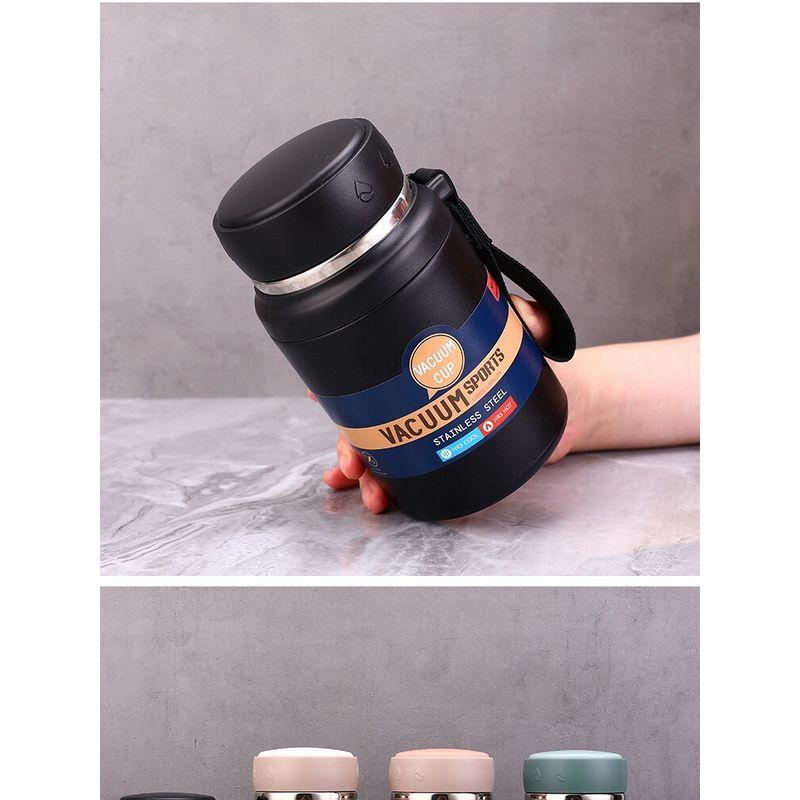 Large Capacity Vacuum Cup 316 Stainless Steel Tea Cup Men and Women Water Cup Student Cute Short Stout Big Belly Cup 1L